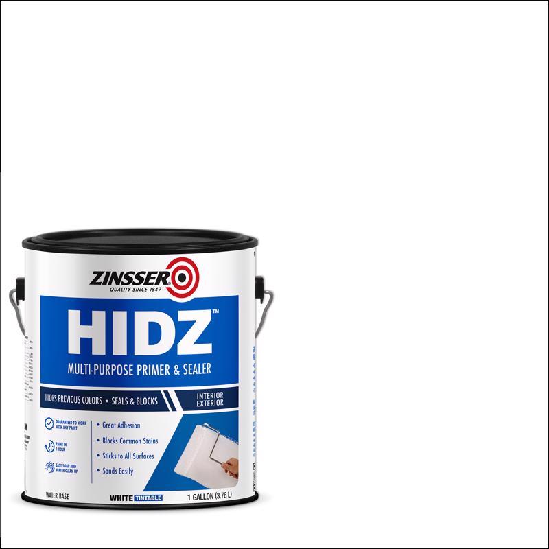 Zinsser HIDZ White Flat Water-Based Primer and Sealer 1 gal (Pack of 2)