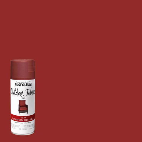 Rust-Oleum Outdoor Flat Dark Red Fabric Spray Paint 12 oz (Pack of 6)