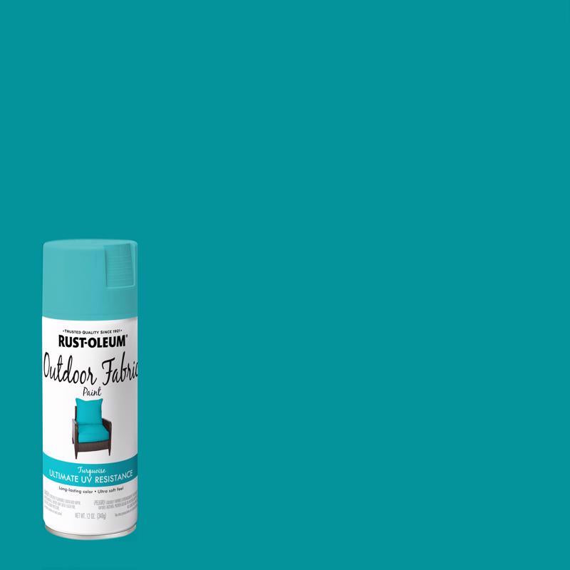 Rust-Oleum Flat Turquoise Fabric Spray Paint 12 oz (Pack of 6)