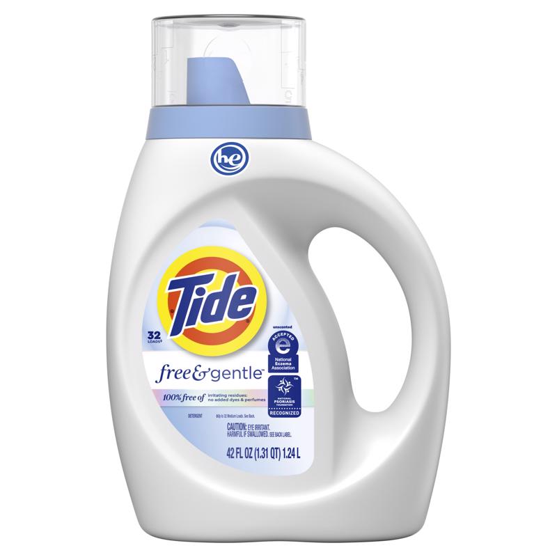 Tide HE Free & Gentle No Scent Detergent Liquid 42 fl. oz. 1 pk (Pack of 6)