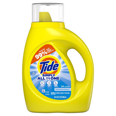Tide Simply All In One Refreshing Breeze Scent Detergent Liquid 32 fl. oz. 1 pk (Pack of 6)