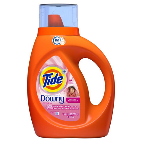 Tide HE Downy April Fresh Scent Detergent Liquid 42 fl. oz. 1 pk (Pack of 6)