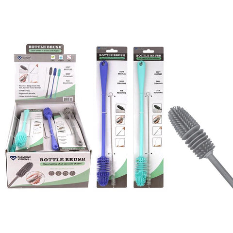 Diamond Visions 2 in. W Medium Bristle Plastic Handle Bottle Brush (Pack of 20)