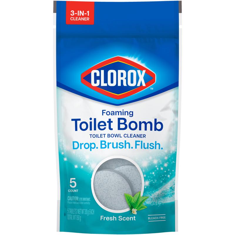 Clorox Foaming Fresh Scent Toilet Bowl Cleaner 5.3 oz Tablet (Pack of 6)