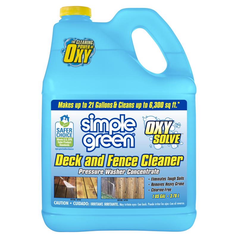 Simple Green Oxy Solve Deck and Fence Cleaner 1 gal Liquid (Pack of 4)