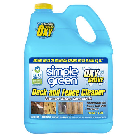 Simple Green Oxy Solve Deck and Fence Cleaner 1 gal Liquid (Pack of 4)