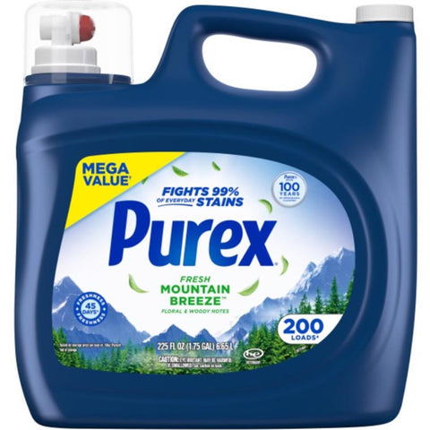 Purex Mountain Breeze Scent Laundry Detergent Liquid 225 fl. oz. 1 pk (Pack of 2)