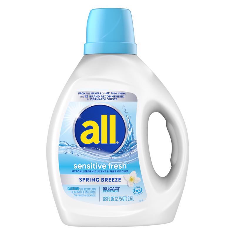 All Spring Breeze Scent Laundry Detergent Liquid 88 fl. oz. 1 pk (Pack of 4)