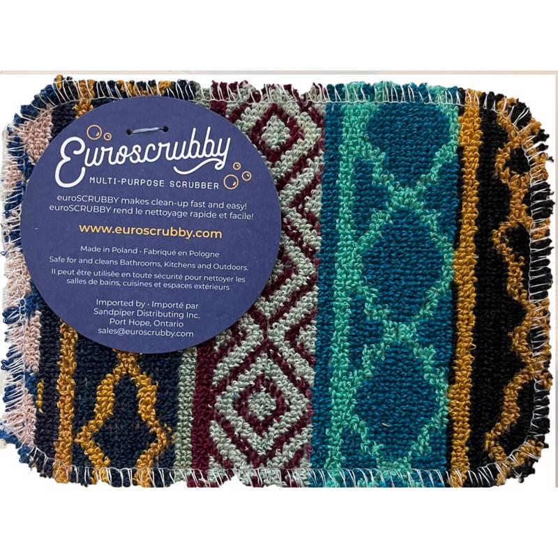 Euroscrubby Medium Duty Scrubber For Kitchen and Bath 6 in. L 1 pk (Pack of 50)