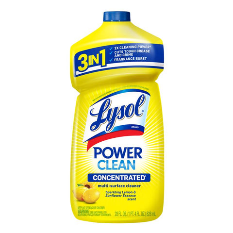 Lysol Sparkling Lemon & Sunflower Essence Scent Concentrated Multi-Surface Cleaner Liquid 28 oz (Pack of 9)