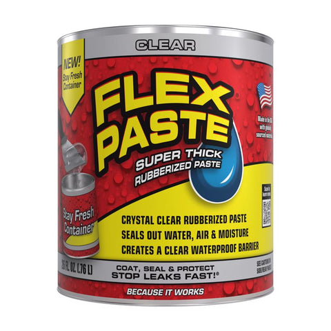 Familia de productos Flex Seal Flex Paste Pasta transparente cauchutada 26 fl. oz.