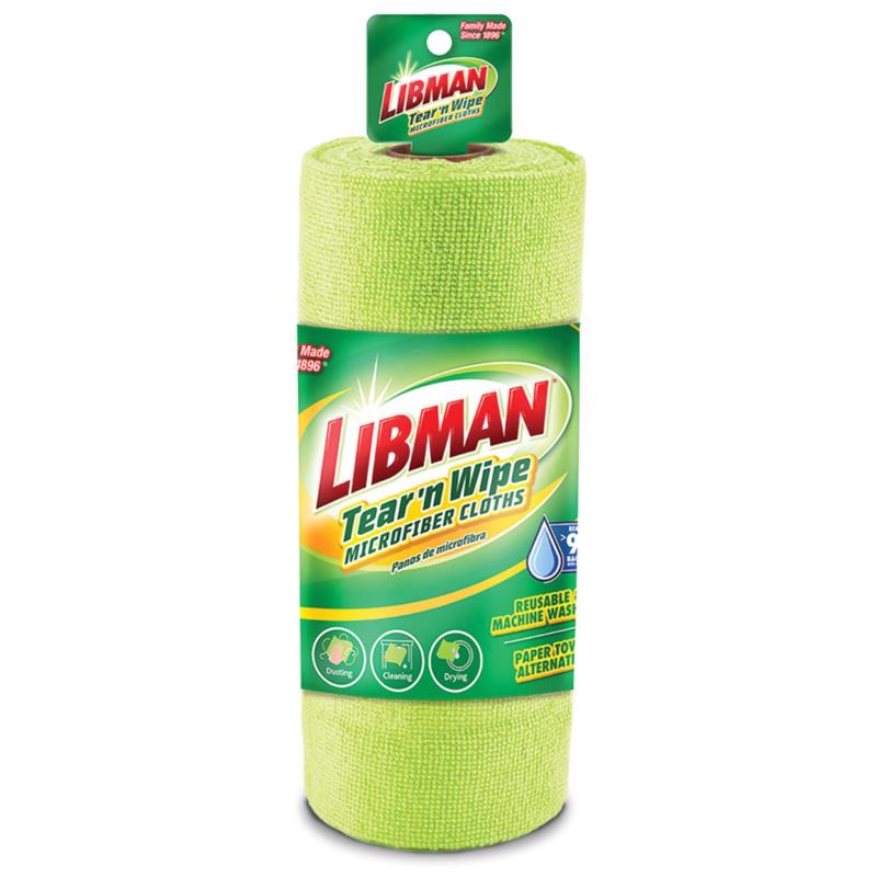 Libman Tear 'N Wipe Microfiber Wiping Cloth 9.4 in. W X 12 in. L 1 pk (Pack of 4)