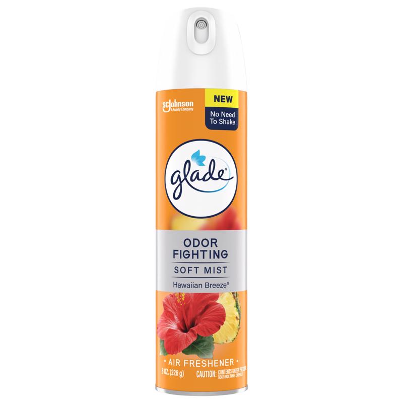 Glade Hawaiian Breeze Scent Air Freshener 8 oz Aerosol 1 pk (Pack of 6)