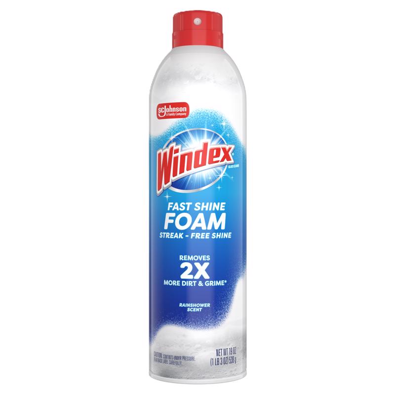 Windex Rainshower Scent Window and Glass Cleaner 19 oz Foam (Pack of 6)