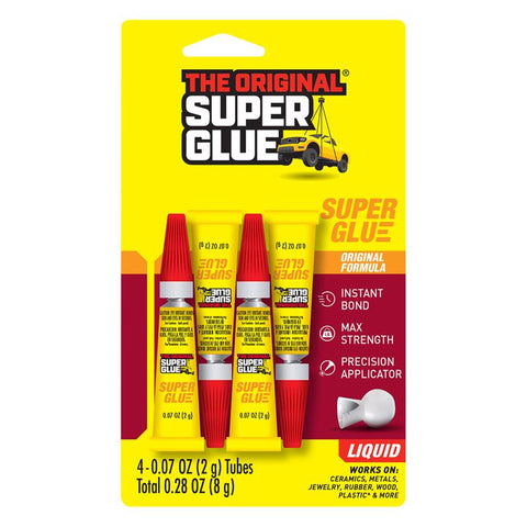 The Original Super Glue Maximum Strength Cyanoacrylate Clear Super Glue 0.28 oz (Pack of 12)