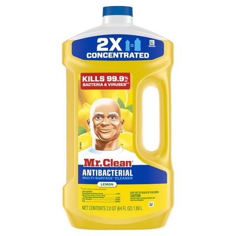 Mr. Clean Lemon Scent Concentrated Multi-Surface Cleaner Liquid 64 oz (Pack of 4)