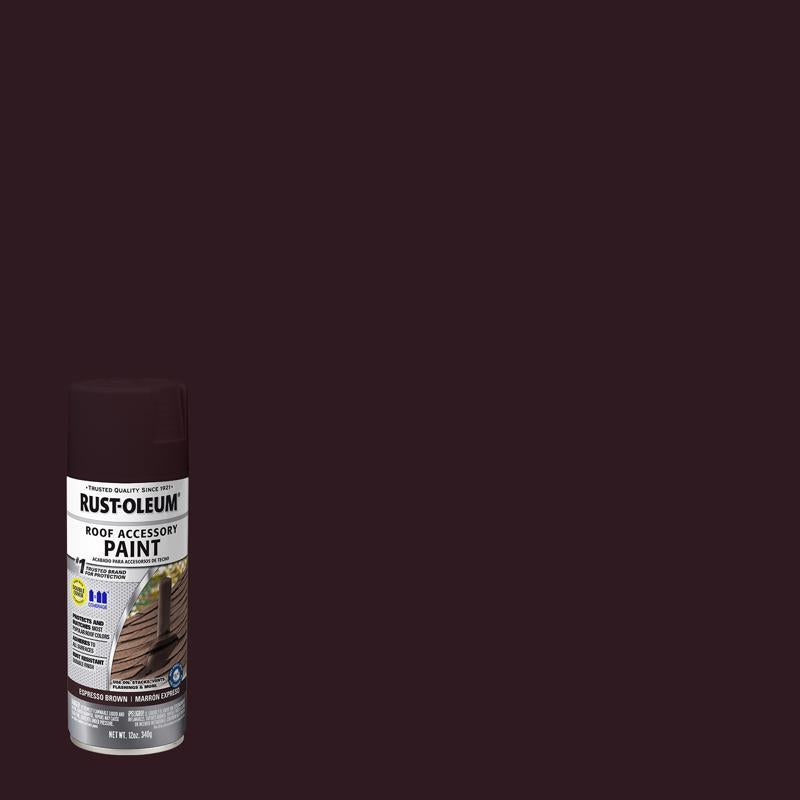 Rust-Oleum Roof Accessory Flat Espresso Brown Spray Paint 12 oz (Pack of 6)
