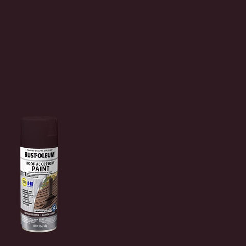 Rust-Oleum Roof Accessory Flat Espresso Brown Spray Paint 12 oz (Pack of 6)