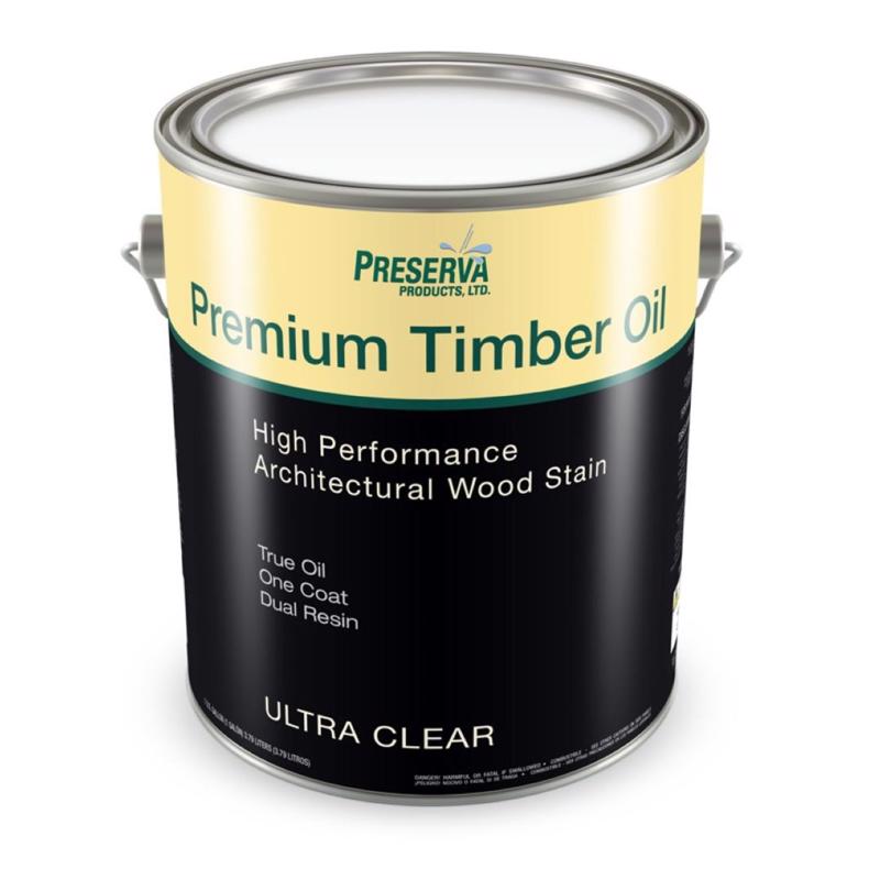 Preserva Wood Premium Transparent Matte Ultra Clear Oil-Based Alkyd Penetrating Timber Oil 1 gal (Pack of 4)