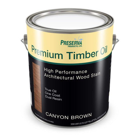 Preserva Wood Premium Transparent Matte Canyon Brown Oil-Based Alkyd Penetrating Timber Oil 1 gal (Pack of 4)