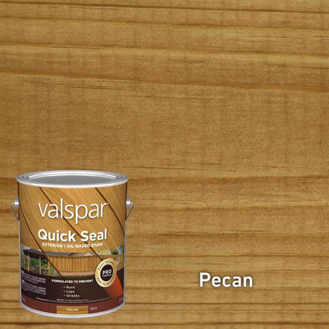 Valspar Quick Seal Semi-Transparent Pecan Oil-Based Alkyd Exterior Stain 1 gal (Pack of 4)