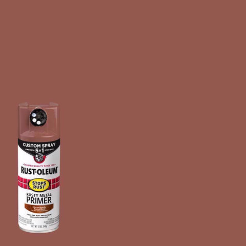 Rust-Oleum Stops Rust Flat Brown Primer Spray 12 oz (Pack of 6)