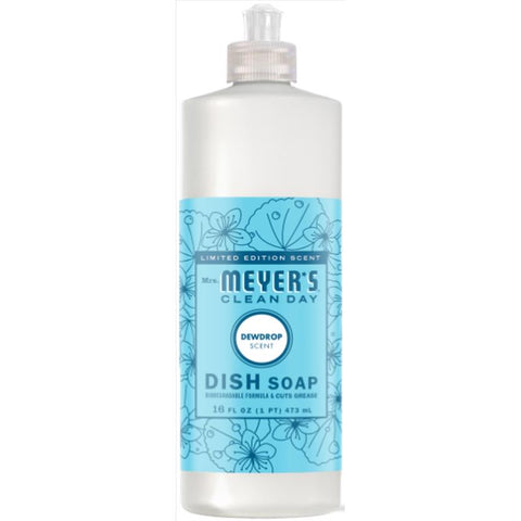 Mrs. Meyer's Clean Day Limited Edition Dewdrop Scent Liquid Dish Soap 16 oz 1 pk (Pack of 6)