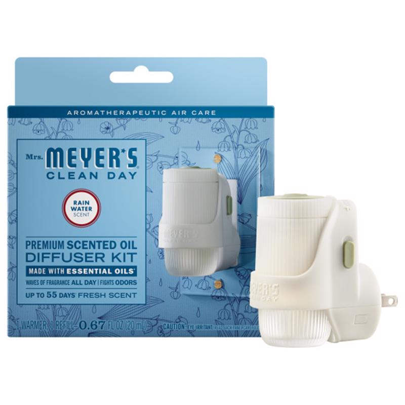Mrs. Meyer's Clean Day Rain Water Scent Air Freshener Starter Kit 0.67 oz Liquid 1 pk (Pack of 4)
