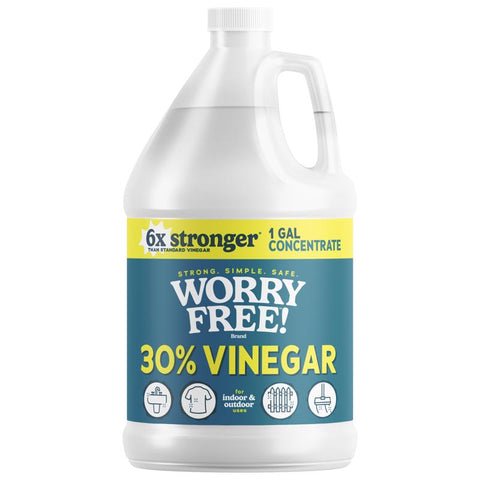 Worry Free Non-Scented Scent Concentrated All Purpose Cleaning Vinegar Liquid 1 gal (Pack of 4)