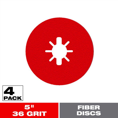 DIablo 5 in. Aluminum Oxide Center Mount Fiber Disc 36 Grit Extra Coarse 1 pk