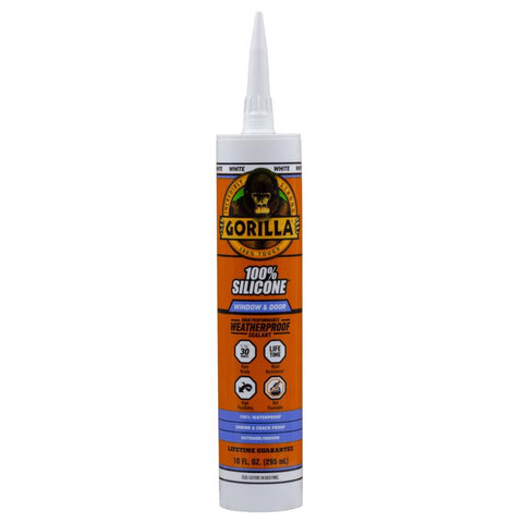 Gorilla White Silicone Window and Door Sealant 10 oz (Pack of 12)