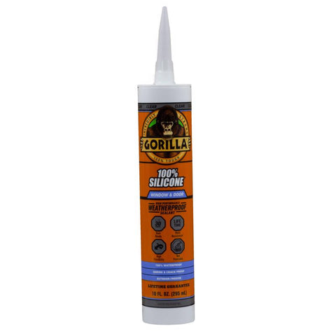 Gorilla White Silicone Window and Door Sealant 10 oz (Pack of 12)