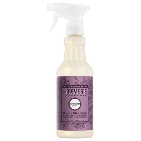 Mrs. Meyer's Clean Day Limited Edition Elderberry Scent Multi-Surface Cleaner Liquid Spray 16 fl. oz (Pack of 6)