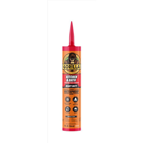 Gorilla Kitchen & Bath Construction Adhesive 9 oz