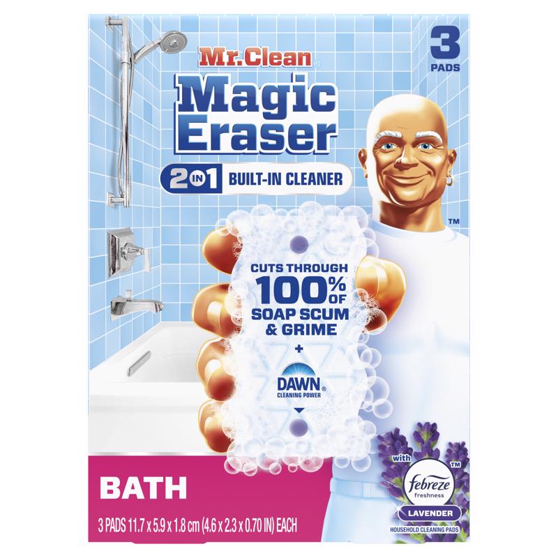 Mr. Clean Non-Scratch Magic Eraser For Bath and Shower 3 pk (Pack of 6)