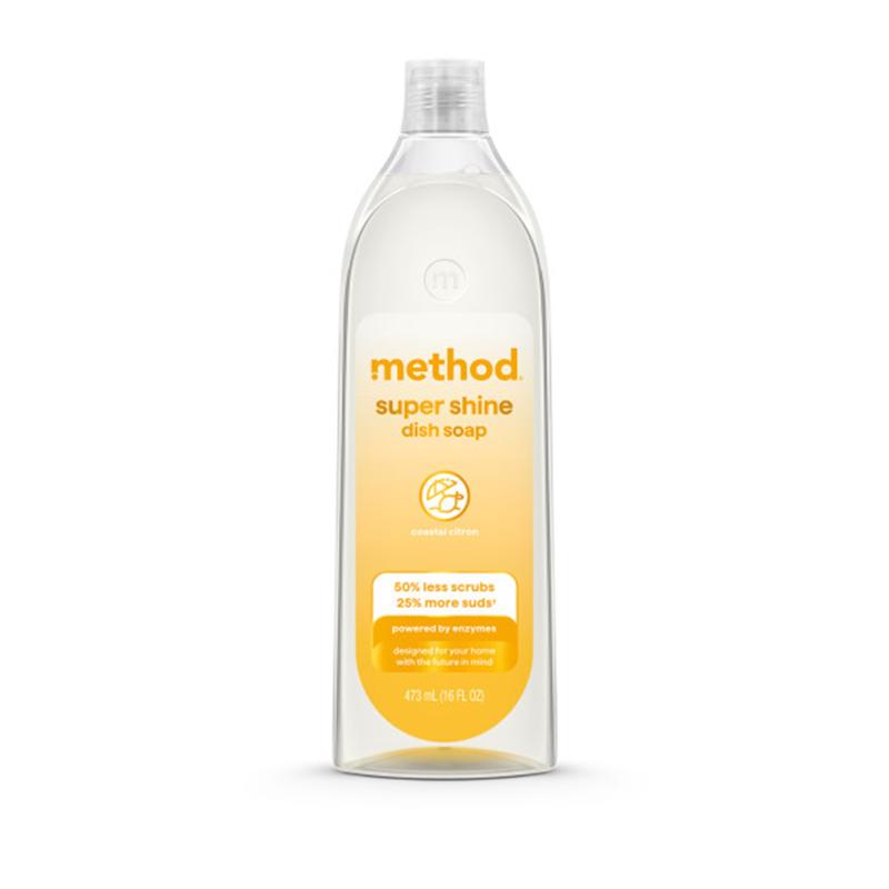 Method Super Shine Coastal Citron Scent Liquid Dish Soap 16 oz 1 pk (Pack of 4)