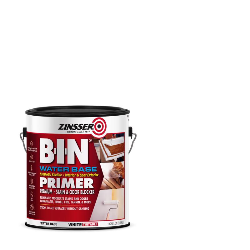 Zinsser B-I-N White Water-Based Stain and Odor Blocking Primer 1 gal (Pack of 2)