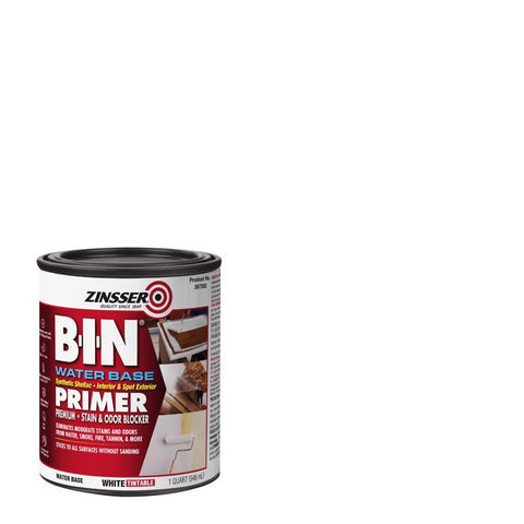 Zinsser B-I-N White Water-Based Stain and Odor Blocking Primer 1 qt (Pack of 4)