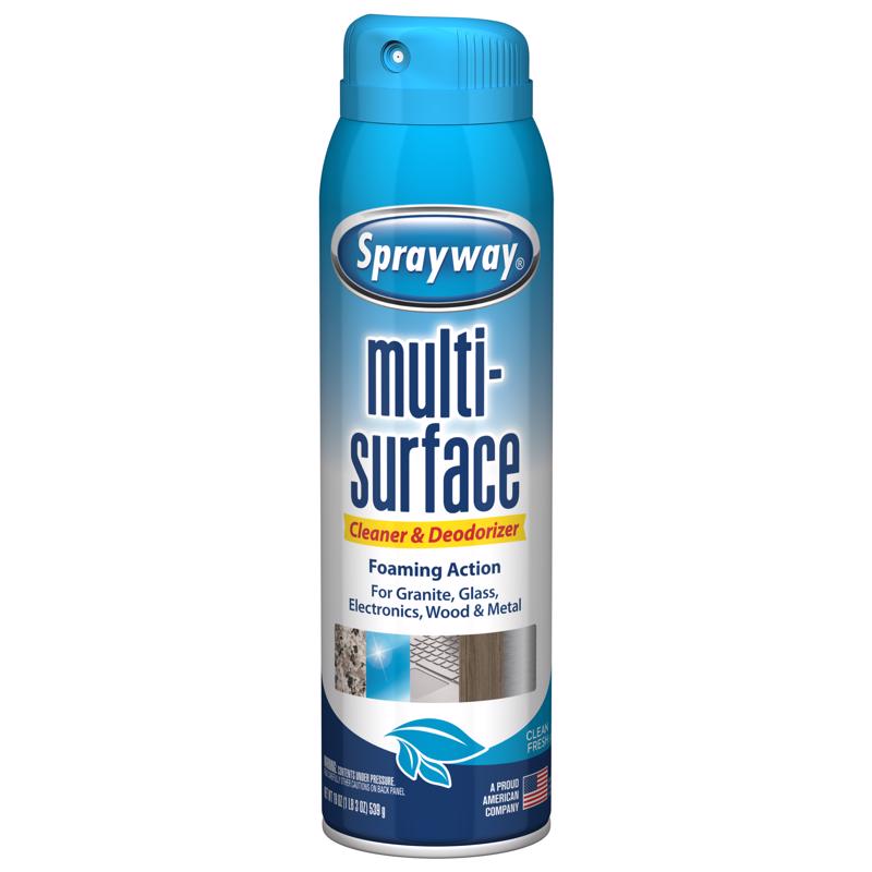 Sprayway Fresh Scent Multi-Surface Cleaner Aerosol 19 oz (Pack of 6)