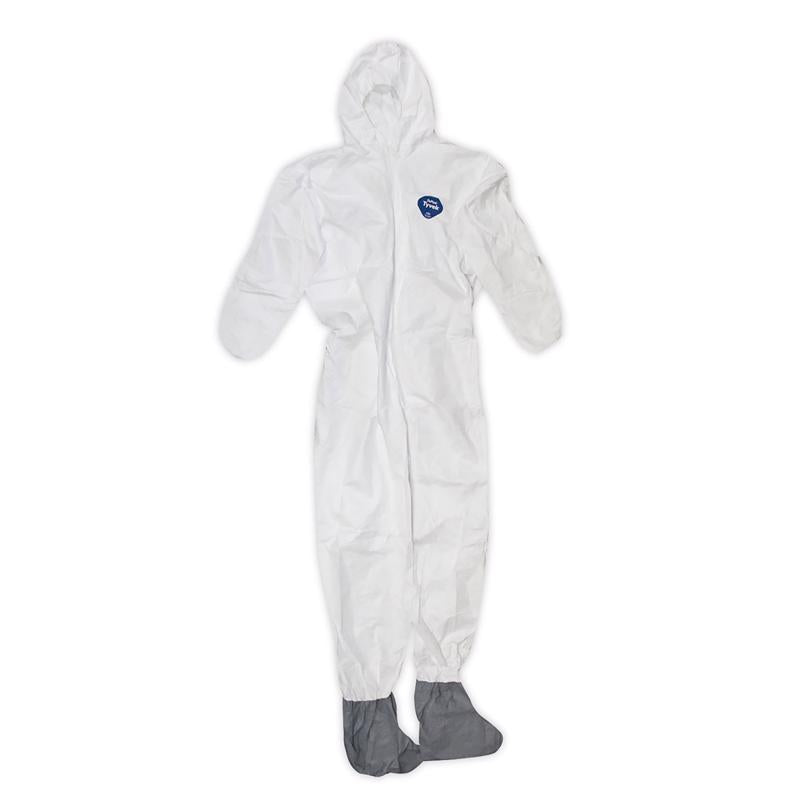 Tyvek Tyvek Coverall with Hood and Boots White 4XL 25 pk