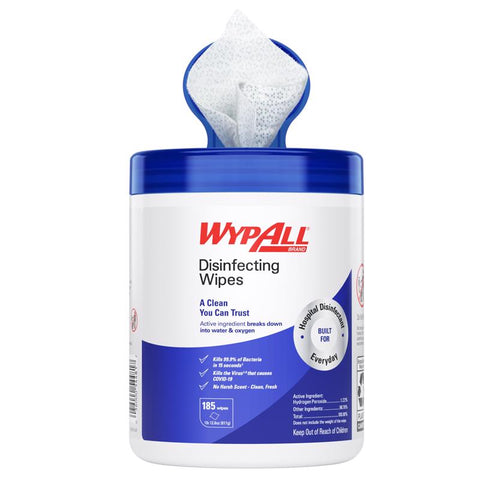 Wypall Polyester/Polyamide/Polypropylene Disinfecting Wipes 5.7 in. W X 7 in. L 555 sheet 185 pk