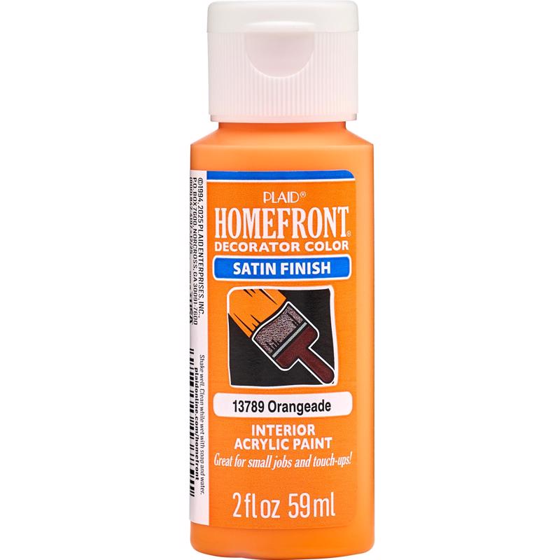 Homefront Satin Orangeade Craft Paint Interior 2 oz (Pack of 3)