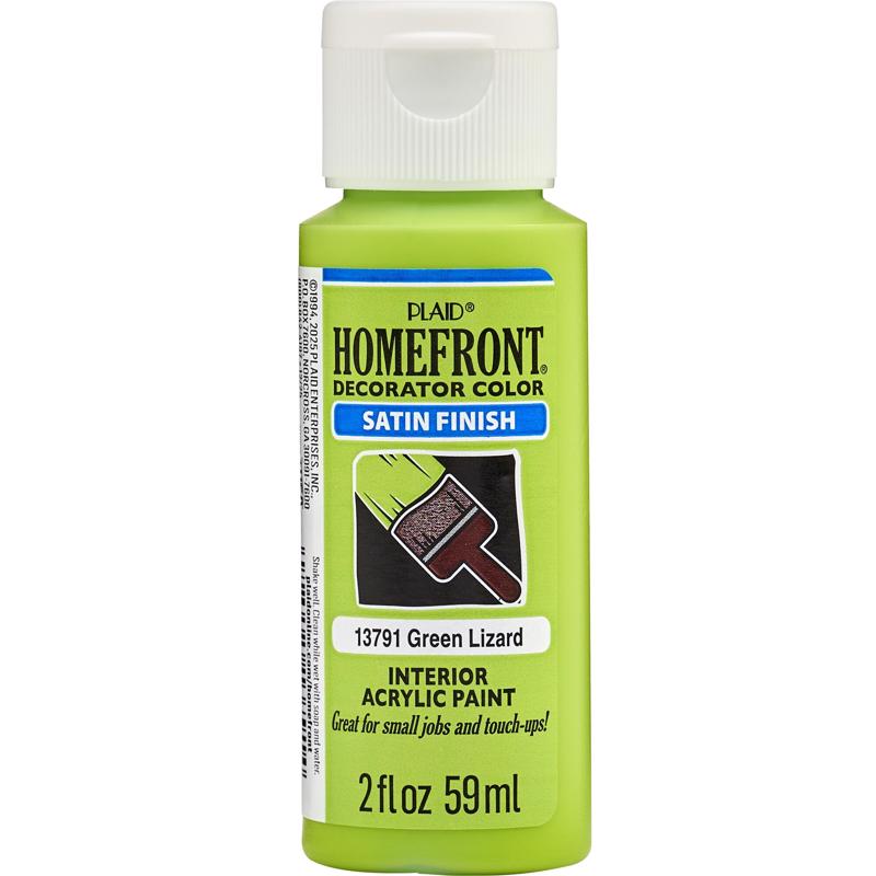 Homefront Satin Green Lizard Craft Paint Interior 2 oz (Pack of 3)