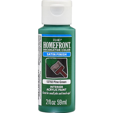 Homefront Satin Pine Green Craft Paint Interior 2 oz (Pack of 3)