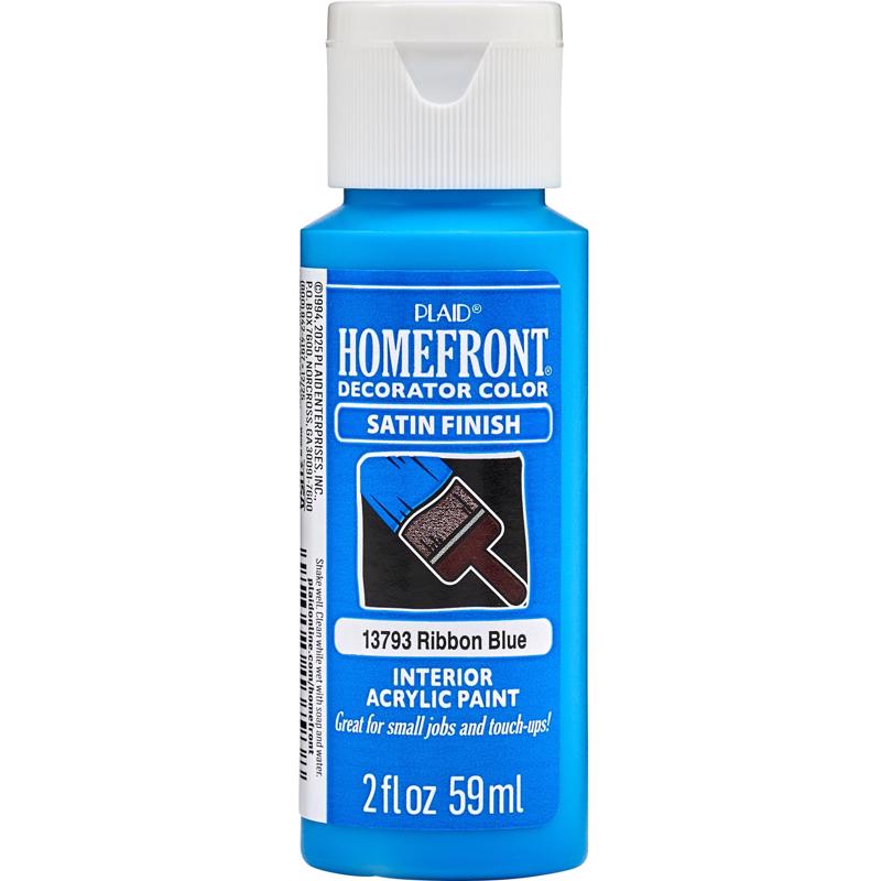 Homefront Satin Ribbon Blue Craft Paint Interior 2 oz (Pack of 3)