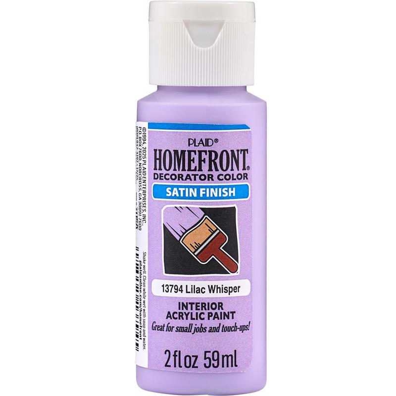 Homefront Satin Lilac Whisper Craft Paint Interior 2 oz (Pack of 3)