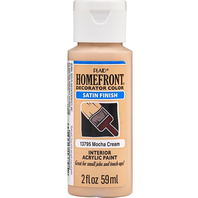 Homefront Satin Mocha Cream Craft Paint Interior 2 oz (Pack of 3)