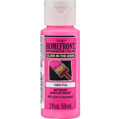 Homefront Glow-In-The-Dark Pink Craft Paint Interior 2 oz (Pack of 3)