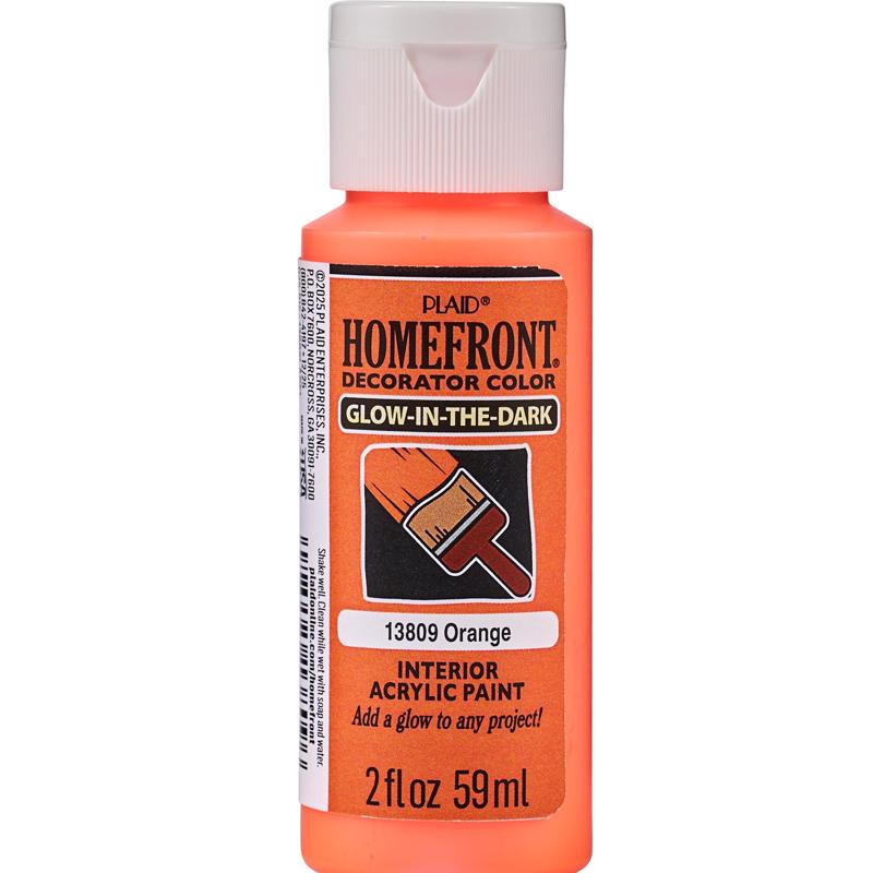 Homefront Glow-In-The-Dark Orange Craft Paint Interior 2 oz (Pack of 3)