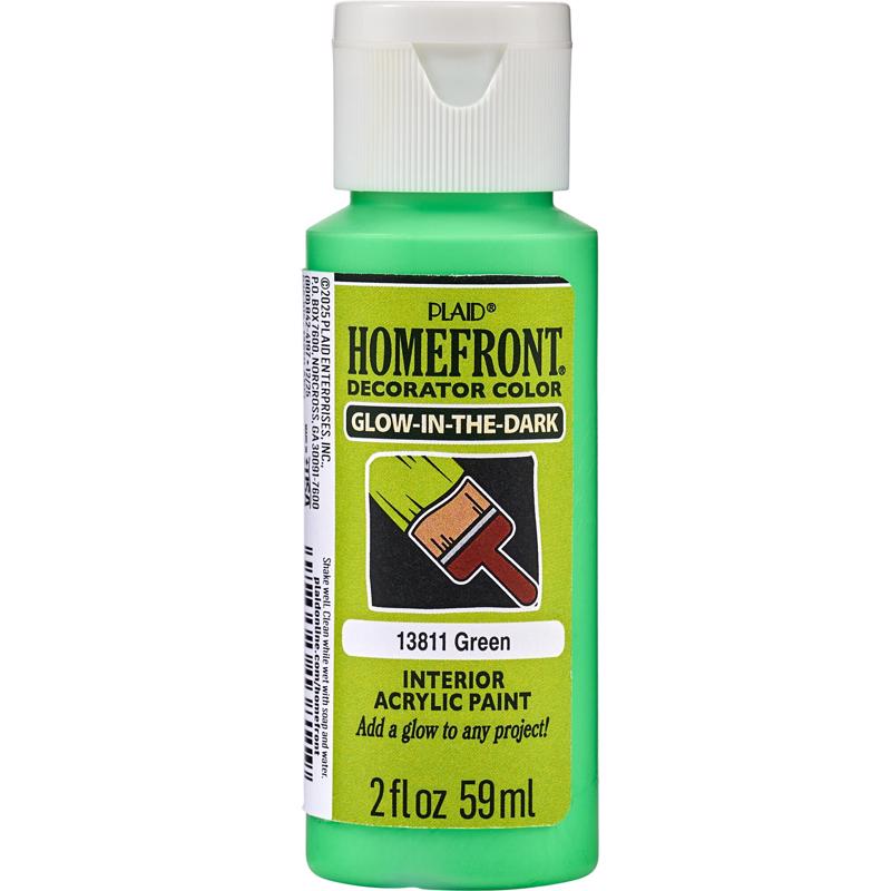 Homefront Glow-In-The-Dark Green Craft Paint Interior 2 oz (Pack of 3)